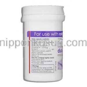 チオトロピウム臭化物 / フマル酸ホルモテロール, Duova , 18mcg / 12mcg 吸入用カプセル (CIPLA) 成分