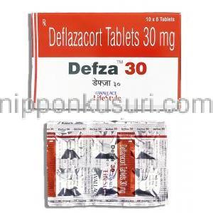 デフザ Defza, カルコート ジェネリック, デフラザコート 30mg 錠 (Wallace) 包装