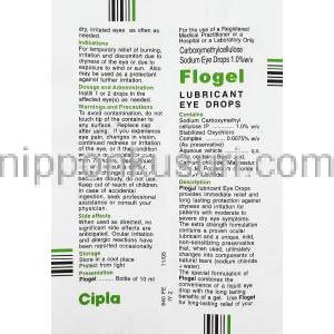 カルボキシメチルセルロースナトリウム, Flogel, 点眼液 (Cipla) 情報シート1