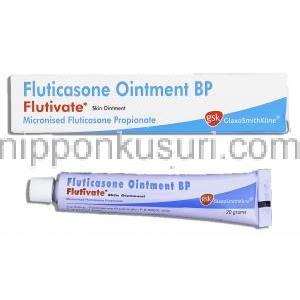 フルチベート  Flutivate, プロピオン酸フルチカゾン 0.005 % x 20gm 軟膏 (GSK)