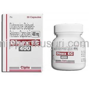 ジネックスEC Dinex EC, ヴァイデックスＥＣカプセル, ジダノシン 400mg カプセル (Cipla)