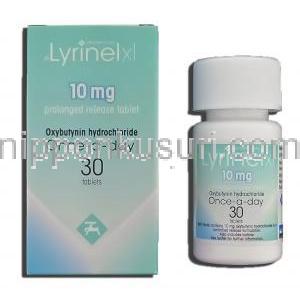 ライリネル  Lyrinel Xl, ポラキスジェネリック, オキシブチニン 10mg 錠 (Jassen-Cilag)