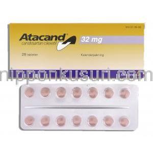 アタカンド Atacand, ブロプレスジェネリック, カンデサルタン 32mg 錠 (アストラゼネカ社)