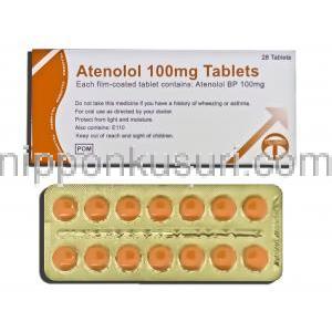 アテノロール , テノーミン ジェネリック 100mg 錠 (Tillomed)