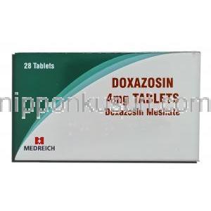 ドクサゾシン Doxazosin, カルデナリンジェネリックド, キサゾシン 4mg 錠 (Medreich) 箱