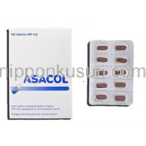 アサコール Asacol, メサラミン 400mg 錠 (Win Medicare)