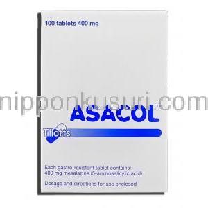 アサコール Asacol, メサラミン 400mg 錠 (Win Medicare) 箱