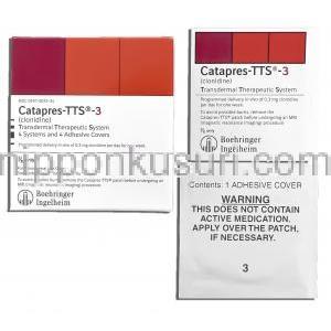 カタプレス Catapres-TTS, クロニジン 0.3 mg パッチ (Boehringer Ingelheim)