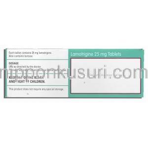 ラミクタールジェネリック, ラモトリジン 25mg 錠 (Teva) 製造者情報