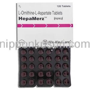 L-オルニチン /  L-アスパラギン酸 / パンクレアチン, Hepa-Merz, 150MG / 100MG 錠 (Win Medicare)