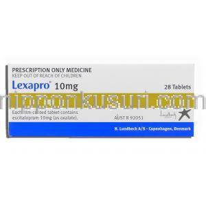 レグザプロ Lexapro, シュウ酸エスシタロプラム 10mg 錠 (Lundbeck) 箱
