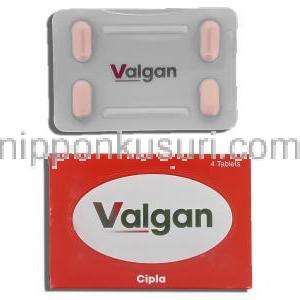 バルガン Valgan, バリキサ ジェネリック, バルガンシクロビル塩酸塩 450mg 錠 (Cipla)