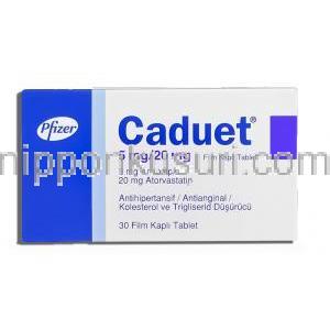 カデュエット Caduet, アムロジピン・アトルバスタチン 5mg/20mg 錠 (Pfizer トルコ)