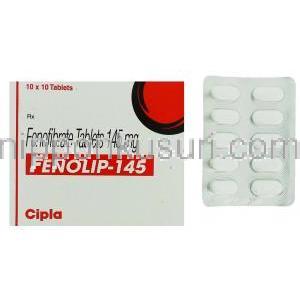 フェノフィブラート,  Fenolip, 145 mg