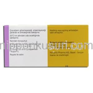 トフラニール Tofranil, 塩酸イミプラミン 25mg 錠 (Novartis) 箱裏面