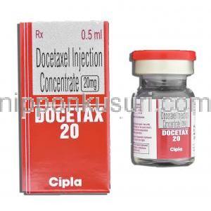 ドセタックス Docetax, タキソテール ジェネリック, チクロピジン 20mg/0.5ml 注射 (Cipla)