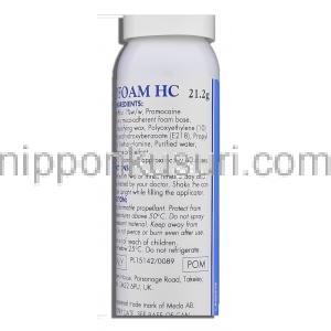 プロクトフォーム HC Proctofoam HC, ヒドロコルチゾン酢酸エステル・プラモカイン配合 1% / 1% x 10gm 泡