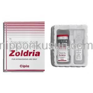 ゾルドリア Zoldria, ゾメタ ジェネリック, ゾレドロネート 4ml 5ml  注射 (Cipla)
