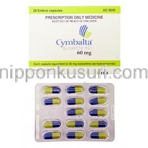 サインバルタ Cymbalta, デュロキセチン塩酸塩 60mg カプセル (Eli Lilly)