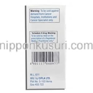 ドセタックス Docetax, タキソテール ジェネリック, チクロピジン 80mg/2ml 注射 (Cipla) 製造者情報