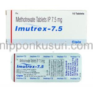 イミュトレックス Imutrex, メトトレキサート 7.5mg 錠 (Cipla)