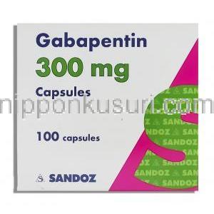 ガバペンチン Gabapentin 300mg カプセル (Sandoz) 箱