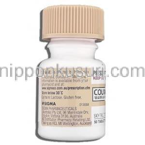 クーマディン Coumadin, ワーファリンジェネリック, ワルファリン 1mg 錠 (Sigma) 製造者情報