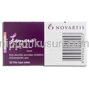 フェマーラ  Femara, レトロゾール 2.5mg (Novartis) 箱