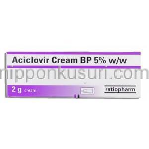 アシクロビル5%  クリーム (Ratiopharma) 箱