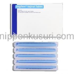ヴァギフェム Vagifem, エストラジオール 25mg 膣錠 (Novo Nordisk)
