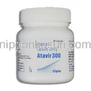 アタビル Atavir, レイアタッツ ジェネリック, アタザナビル 300mg (Cipla) 容器