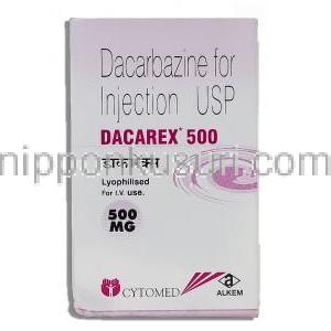 ダカレックス Dacarex , DTIC-ドーム ジェネリック, ダカルバジン 500mg 注射 (Alkem) 箱