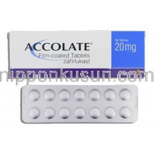 アコレート Accolate, ザフィルルカスト 20mg 錠 （アストラゼネカ社）