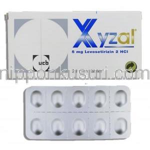 ザイザル Xyzal, 塩酸レボセチリジン 5mg 錠 (UCB Pharma)