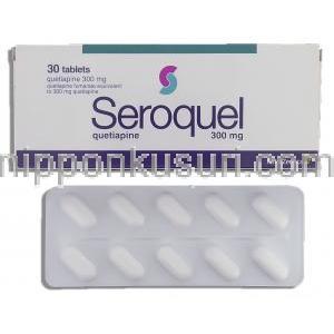 セロクエル Seroquel, クエチアピン フマル酸塩 300mg (Astra Zeneca)