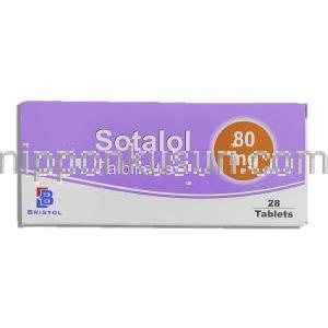 ソタロール Sotalol 80mg 錠 (Bristol) 箱