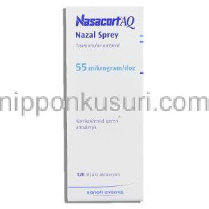 ナサコートAQ Nasacort AQ, トリアムシノロンアセトニド 55mcg x 120定量 鼻スプレー （サノフィアベン