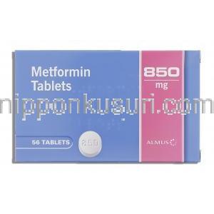 メトホルミン 850mg 錠 (Almus) 箱