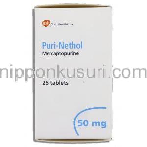 プリネトール Pre-Nethol, メルカプトプリン 50mg （グラクソスミス社） 箱