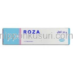 ローザ Roza, メトロジェル ジェネリック, メトロニダゾール 0.75% 30gm (Orva) 箱